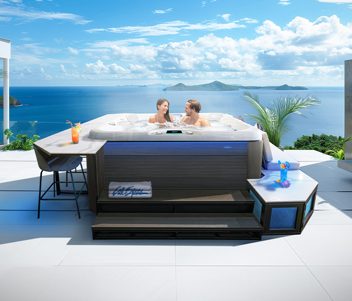 Calspas hot tub being used in a family setting - Gastonia